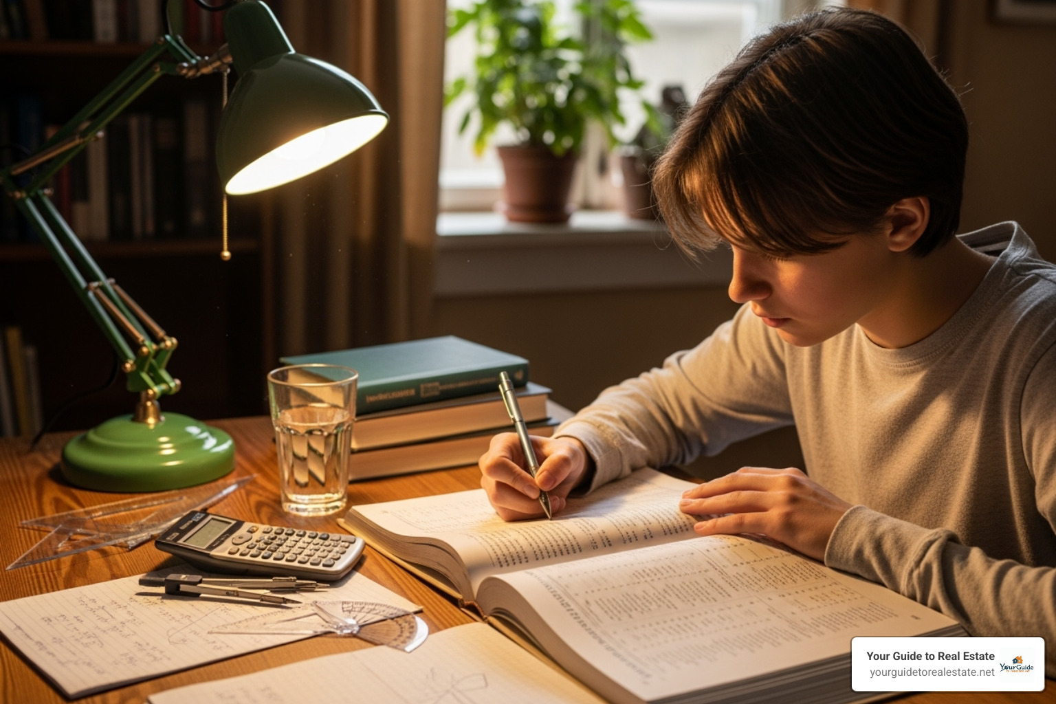 Image of a student using a trigonometry table for homework - cos value list