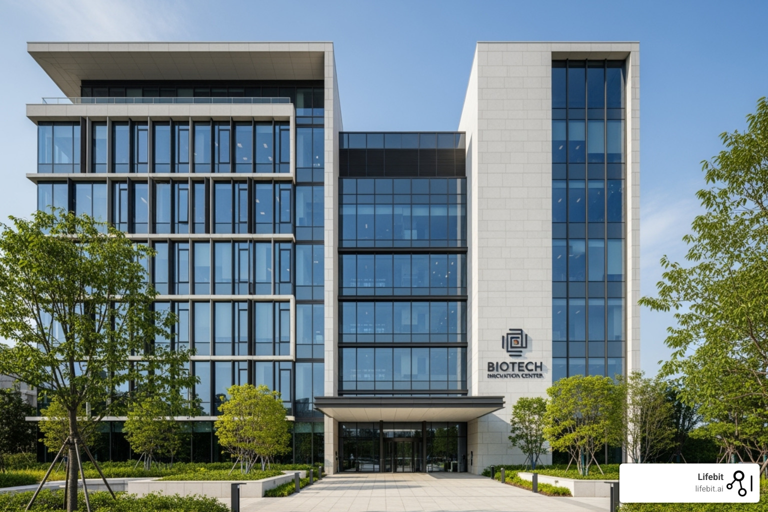 a modern biotechnology research center - AI-powered drug development