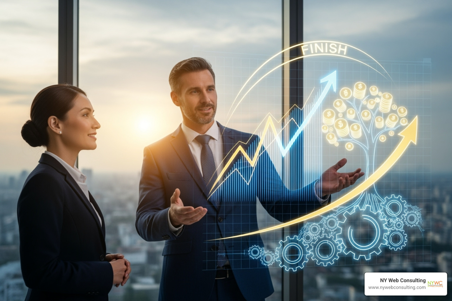 flowchart showing how consulting services connect to business goals - web consulting agency flowchart showing how consulting services connect to business goals - web consulting agency