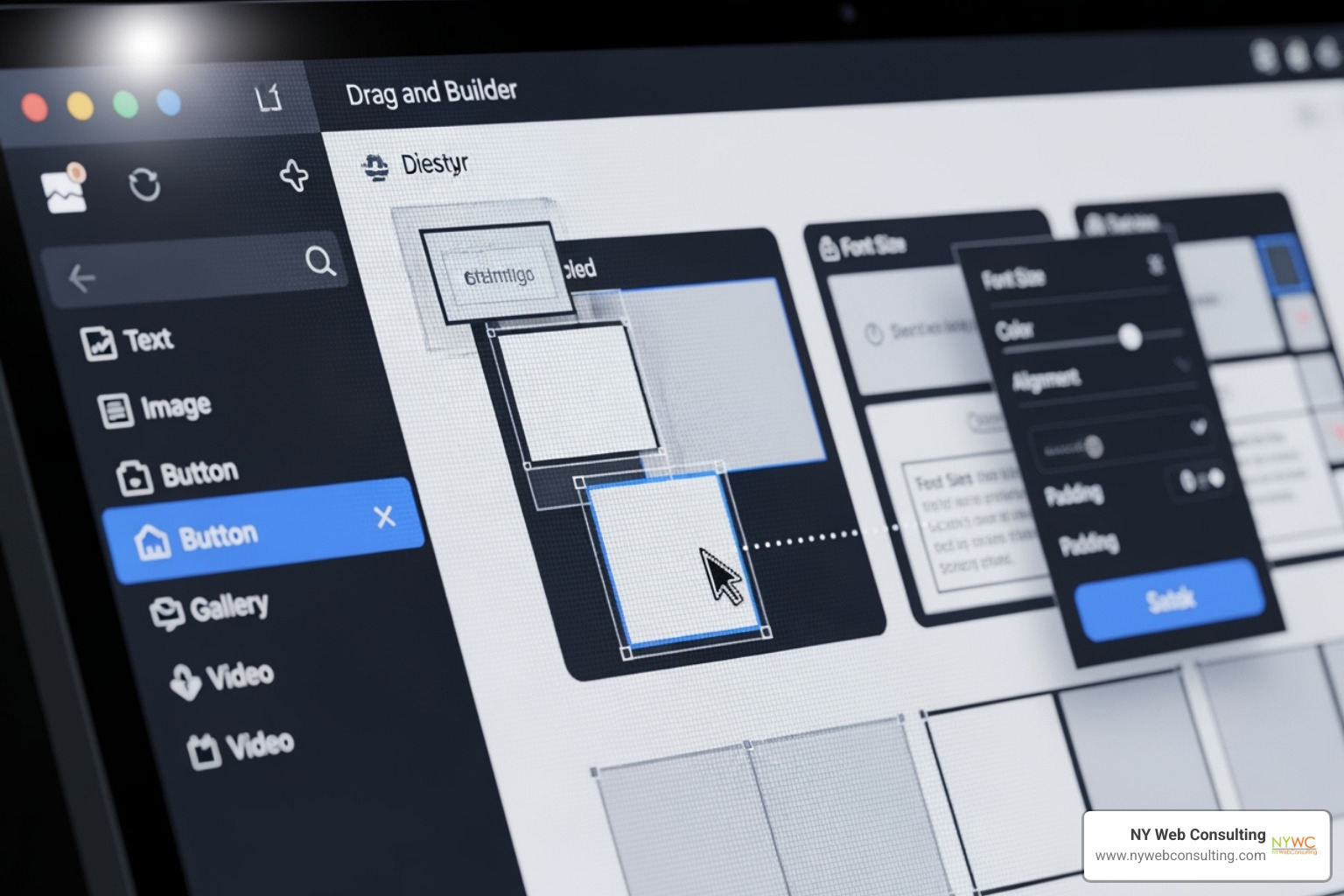 drag-and-drop landing page builder interface - best lead gen websites
