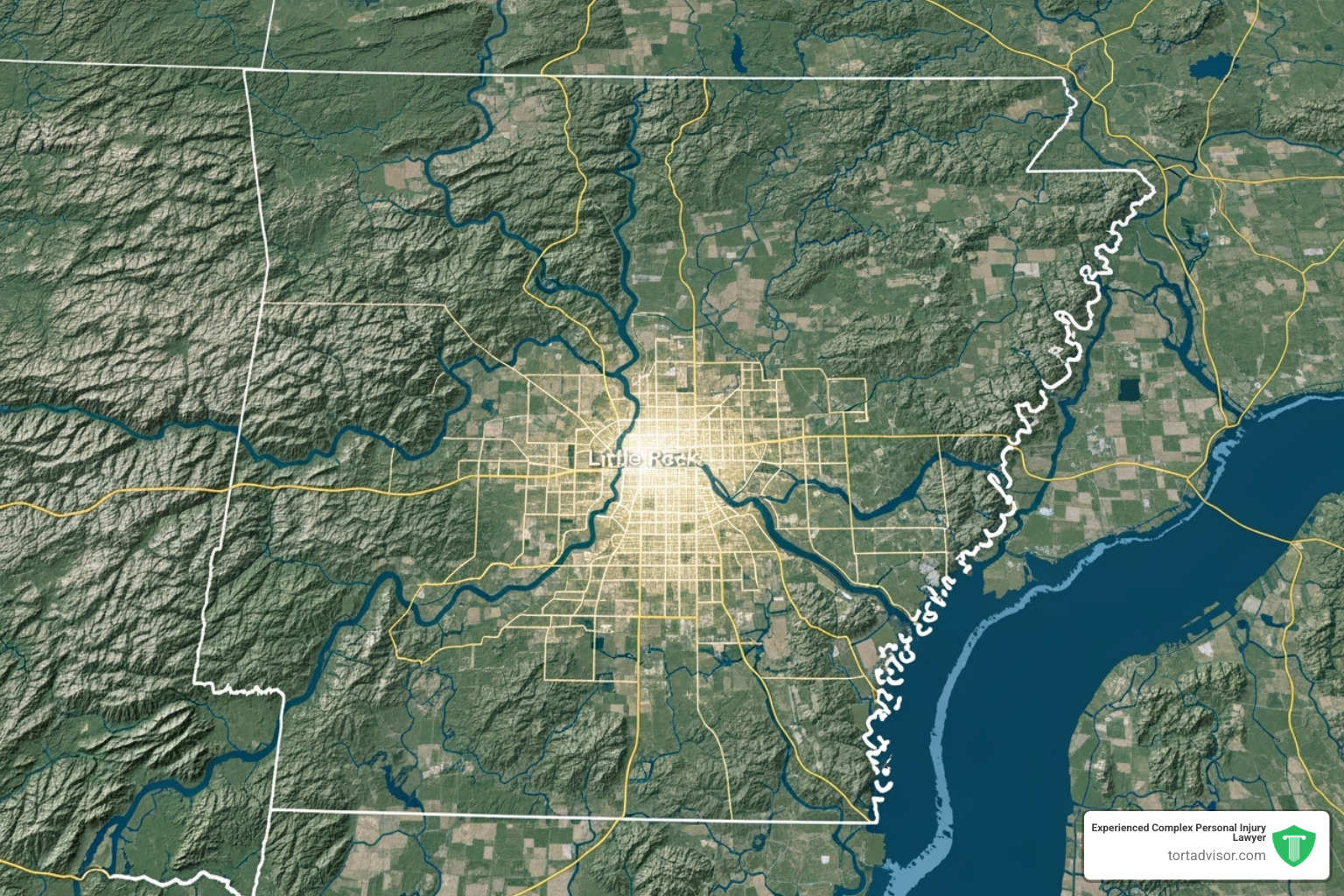 map of Arkansas highlighting Little Rock - how to claim social security disability insurance arkansas