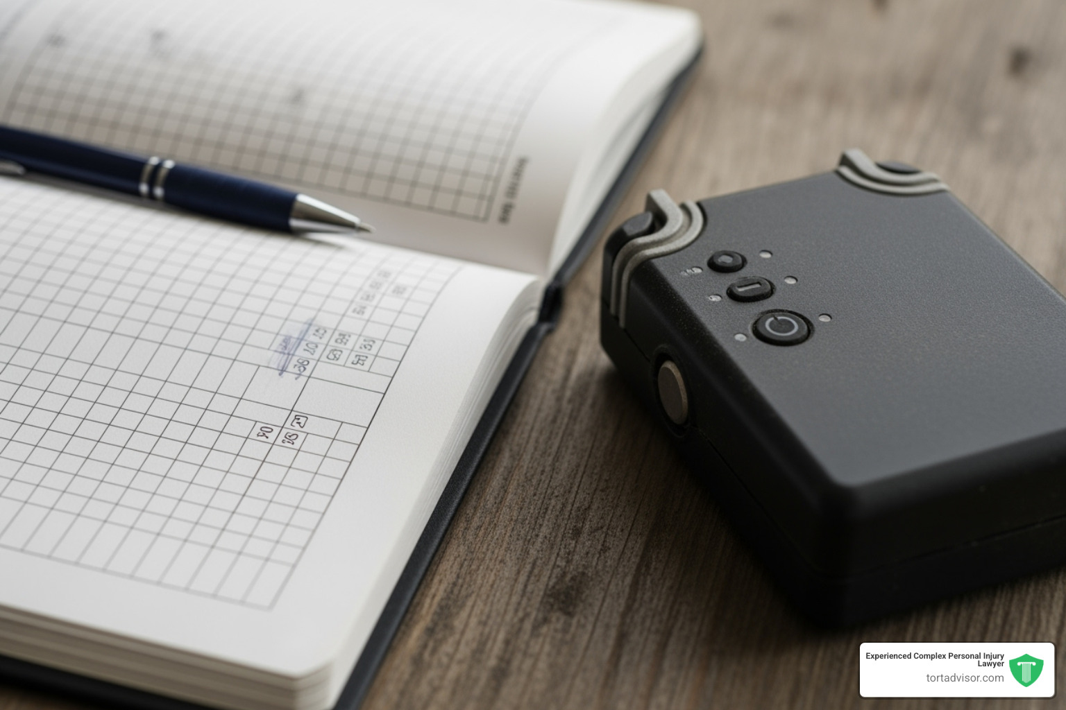 a truck driver's log book and a truck's black box recorder - truck injury lawyer near me a truck driver's log book and a truck's black box recorder - truck injury lawyer near me