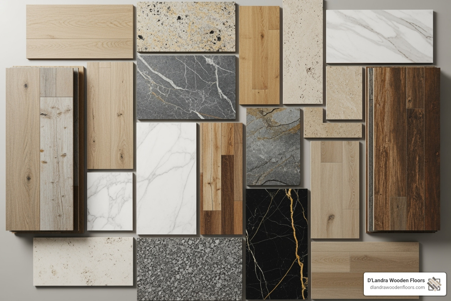 variety of LVT styles, from wood-look to stone-look - waterproof luxury vinyl tile flooring