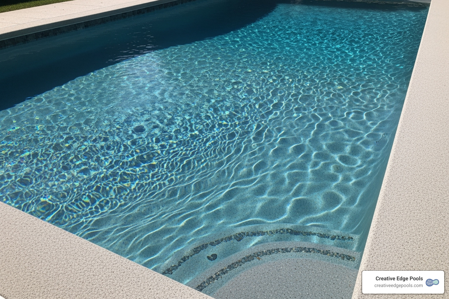 sparkling quartz pool finish - pool plaster finish options