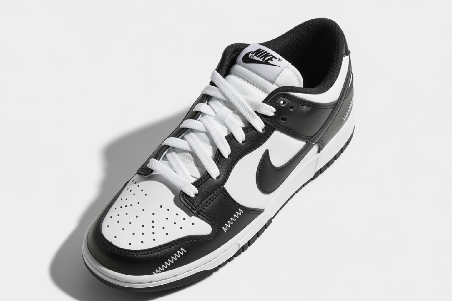 Nike Panda Dunk on a clean background, highlighting its design - panda dunks Nike Panda Dunk on a clean background, highlighting its design - panda dunks