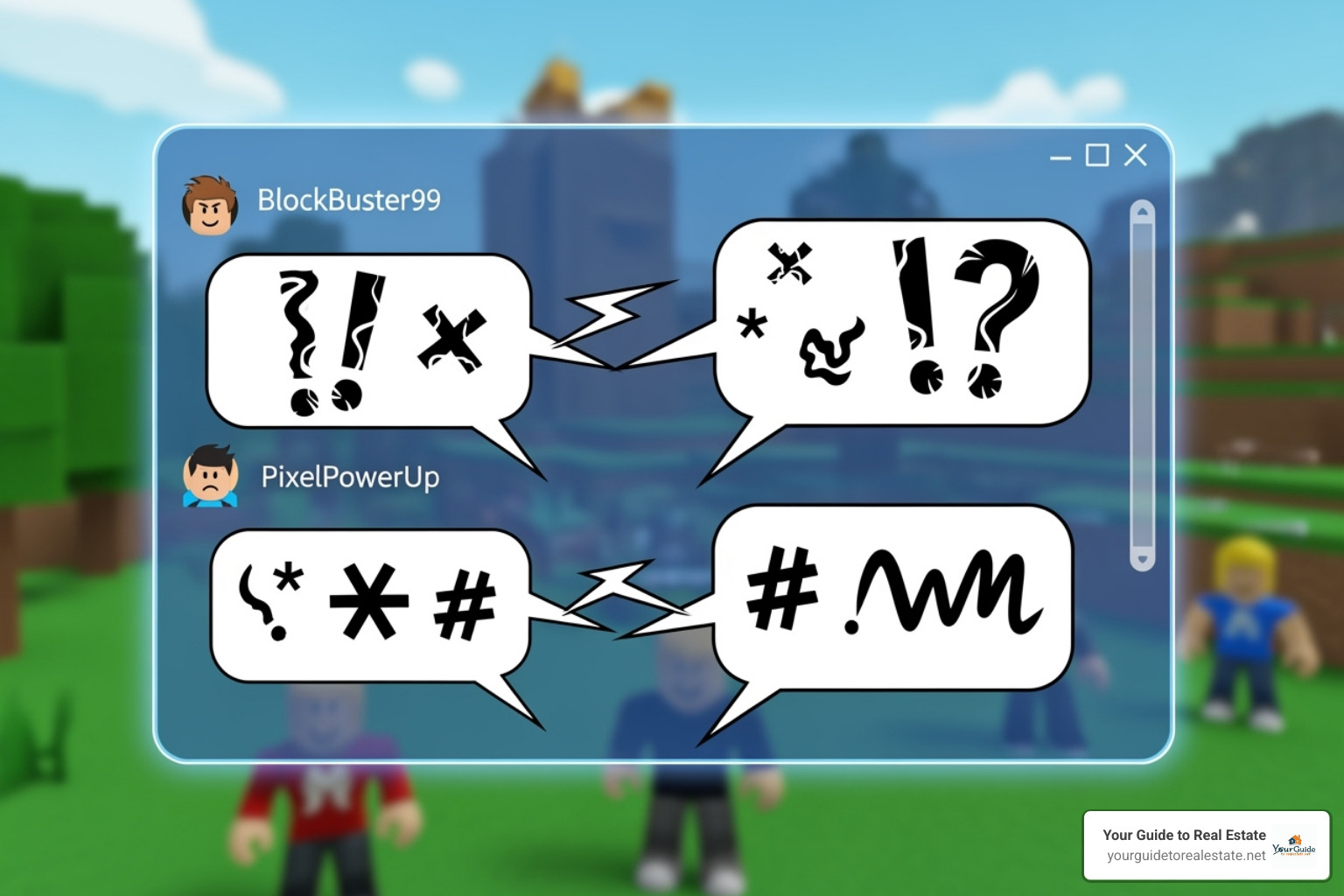 stylized Roblox chat window showing an argument - sybau