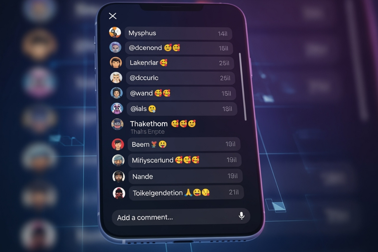 a stylized TikTok comment section featuring the term "SYBAU" -  sybau meaning