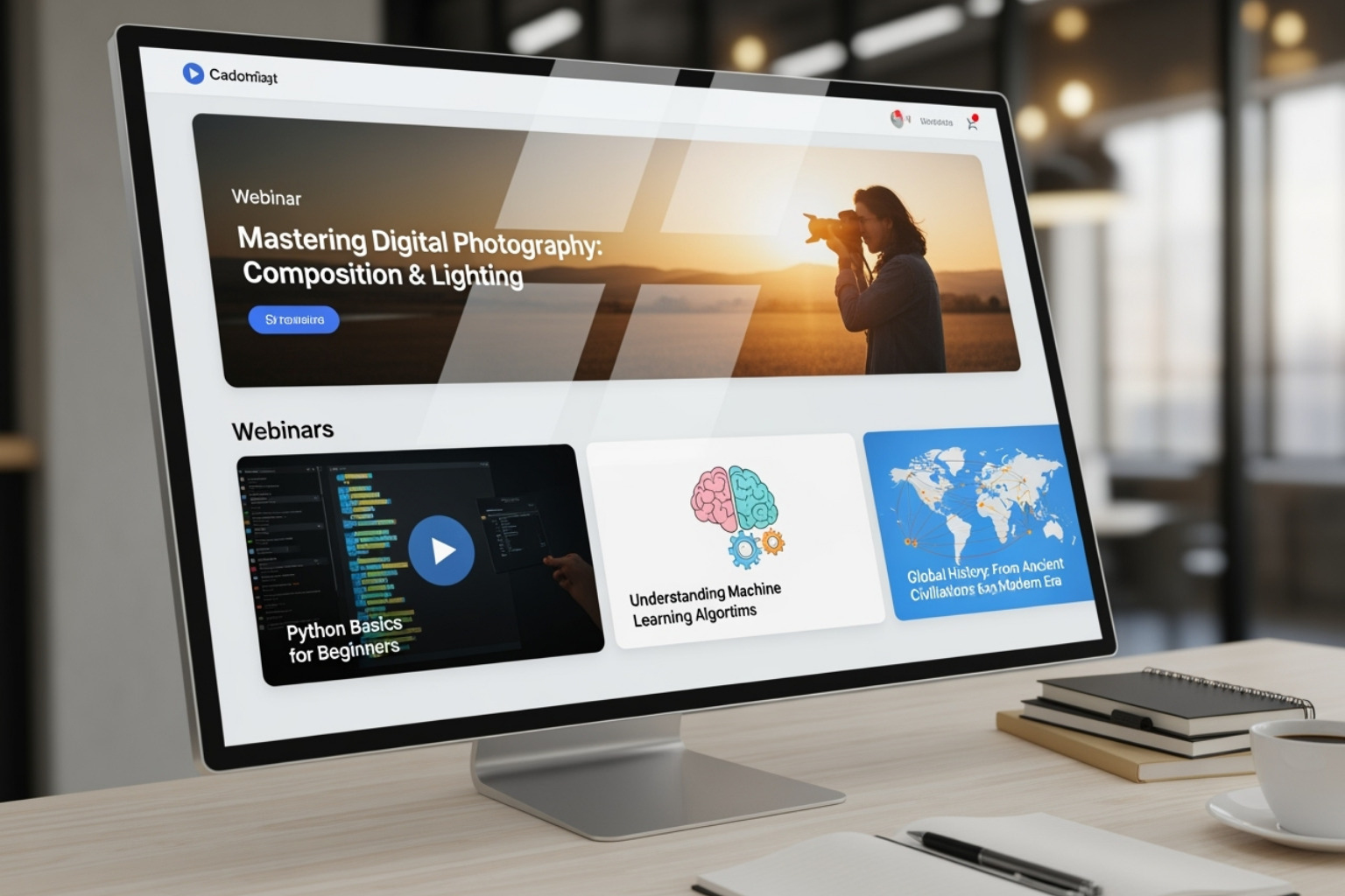 A vibrant image showing various educational resources like webinars, tutorials, and guides on a digital screen, representing the learning opportunities available on FintechAsia.net - fin techasia.net A vibrant image showing various educational resources like webinars, tutorials, and guides on a digital screen, representing the learning opportunities available on FintechAsia.net - fin techasia.net