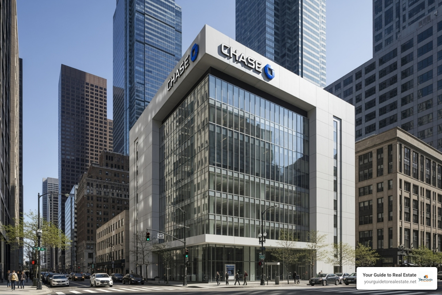 the Chase bank logo on a building - how to close chase checking account