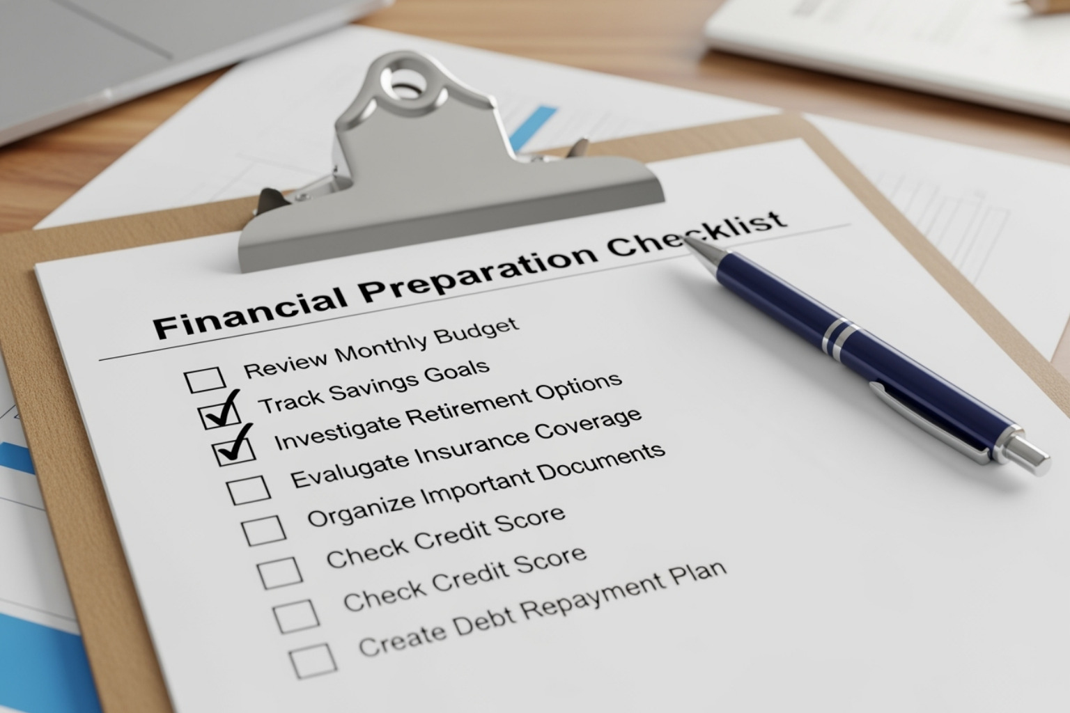 A detailed checklist on a clipboard, symbolizing financial preparation and organization - how to close chase checking account