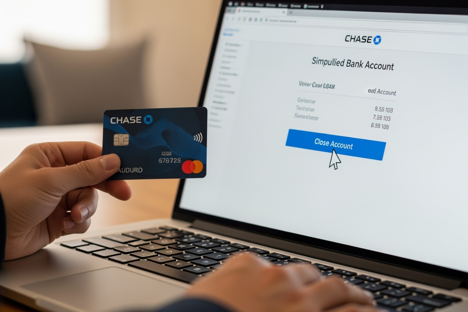 A smartphone displaying a confirmation email, with a hand holding it against a blurred background, symbolizing digital communication and successful completion - how to close chase checking account