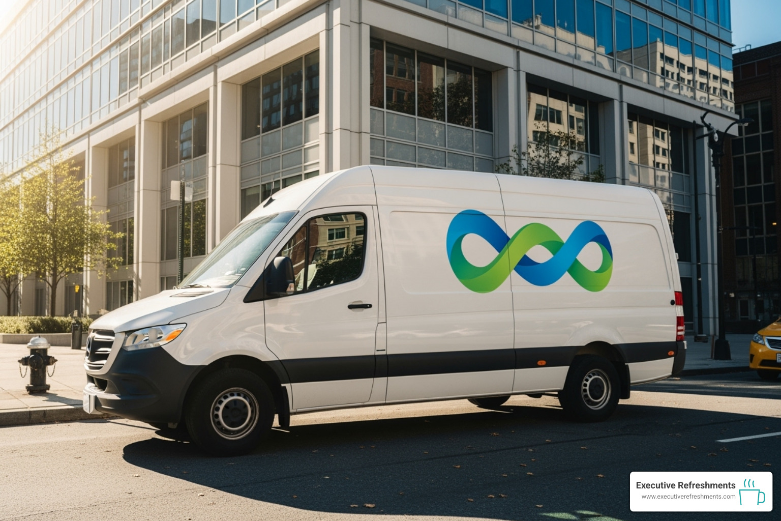 Executive Refreshments branded delivery van - Premium coffee service
