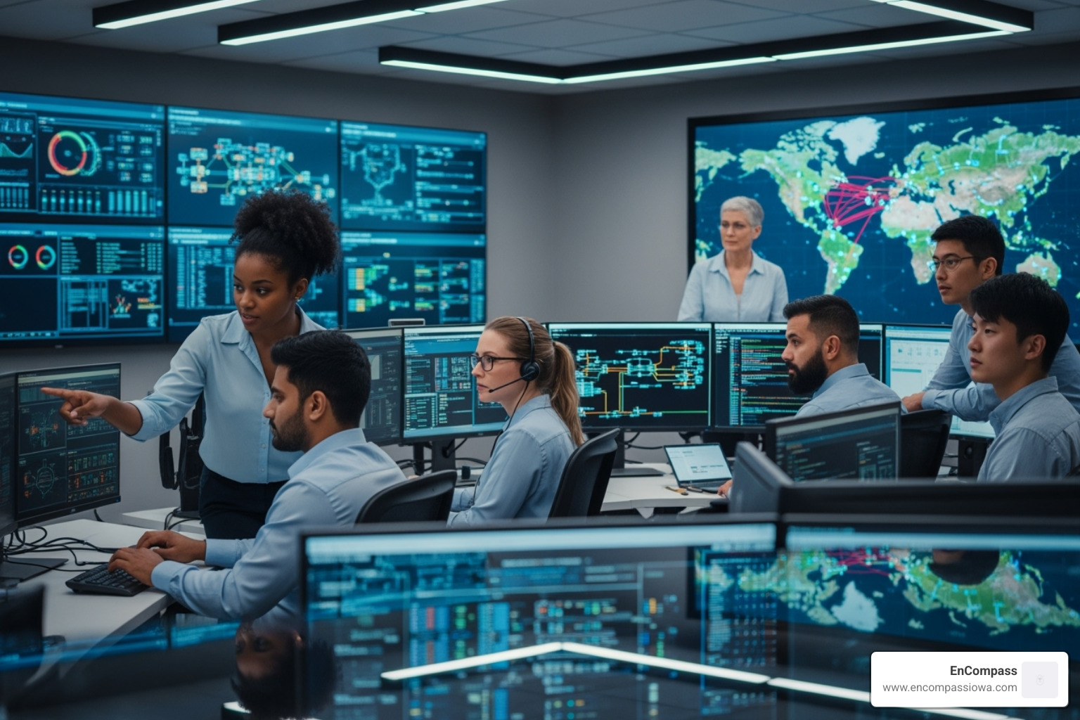 Infographic showing the division of responsibilities between internal IT teams and managed network service providers - what are managed network services infographic 