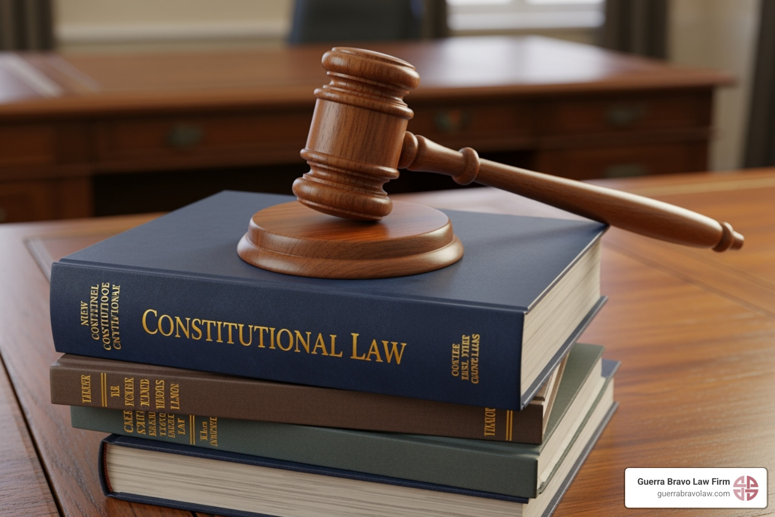 gavel resting on law book titled Immigration Law - removal defense lawyer