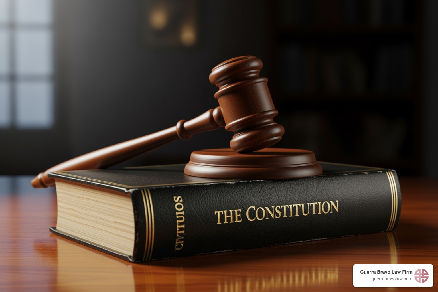 A gavel resting on a law book titled "Immigration and Nationality Act" - green card deportation