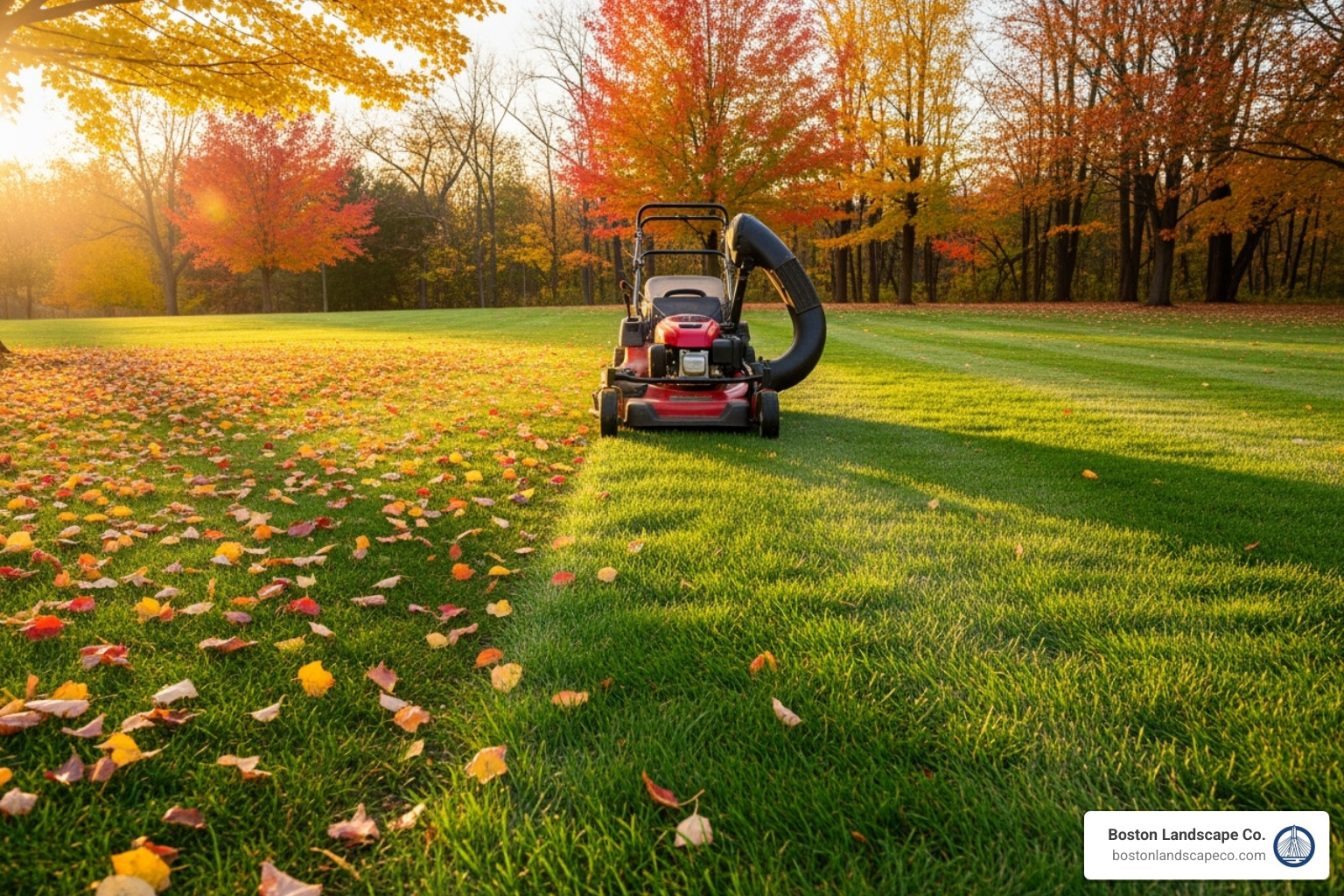 a lawn mower cutting grass to a shorter fall height - fall lawn clean up a lawn mower cutting grass to a shorter fall height - fall lawn clean up