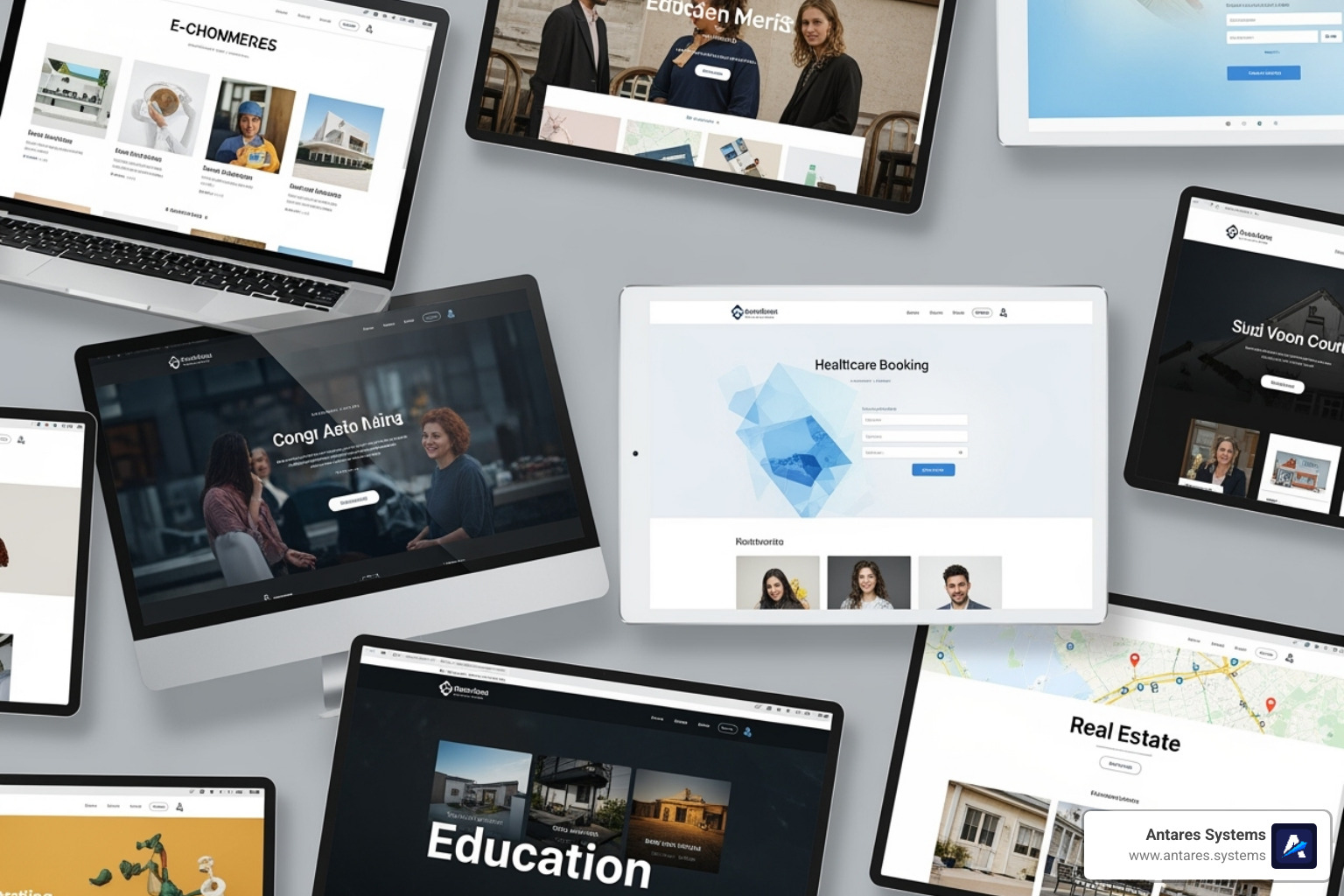 A diverse portfolio of websites for different industries - website design services