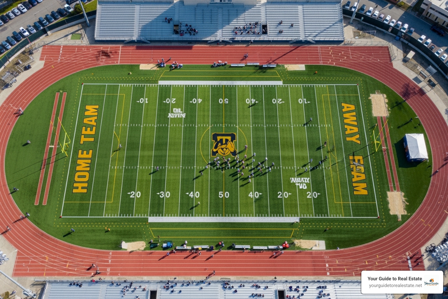 American football field with 90% highlighted - how big is an acre
