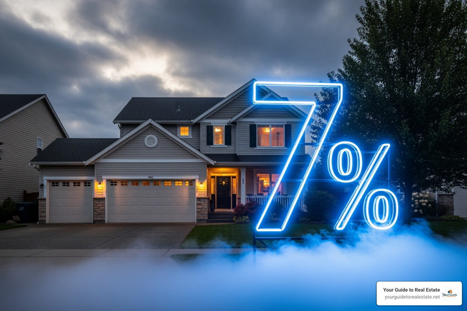 house with percentage sign - will mortgage rates go down