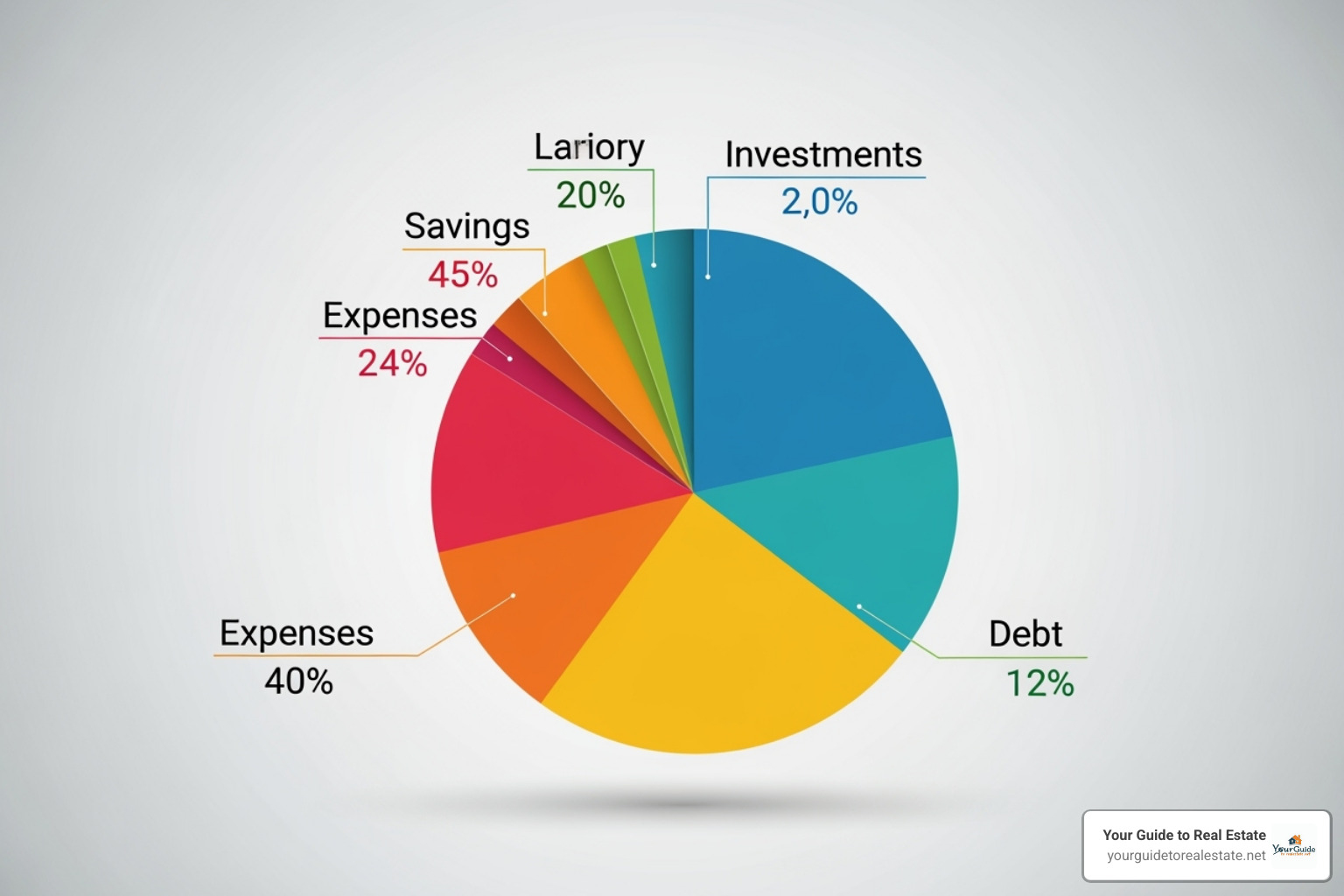 pie chart showing real estate commission split - choosing a real estate broker