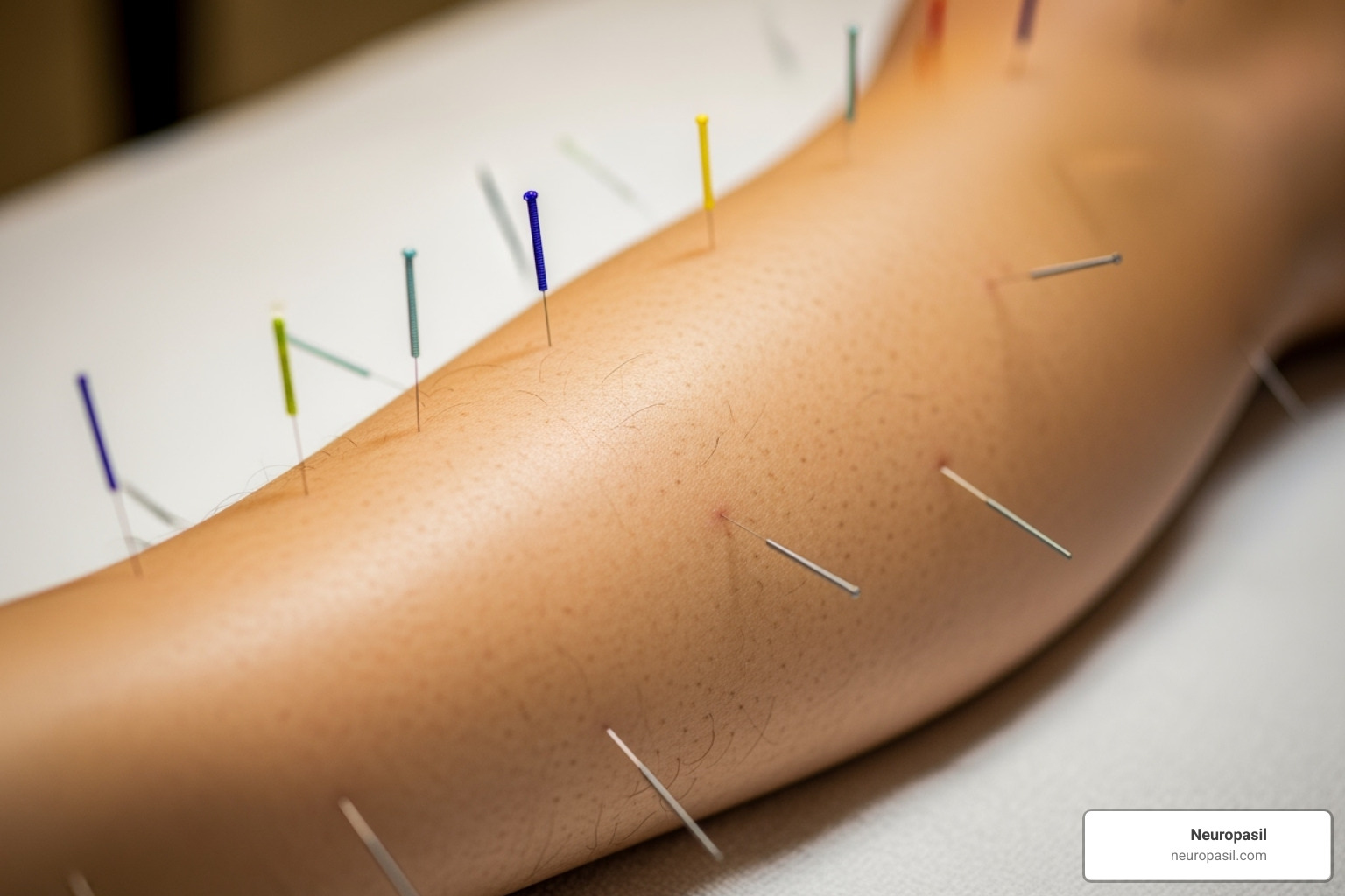 acupuncture session on a person's leg - home remedies for nerve pain in feet and legs