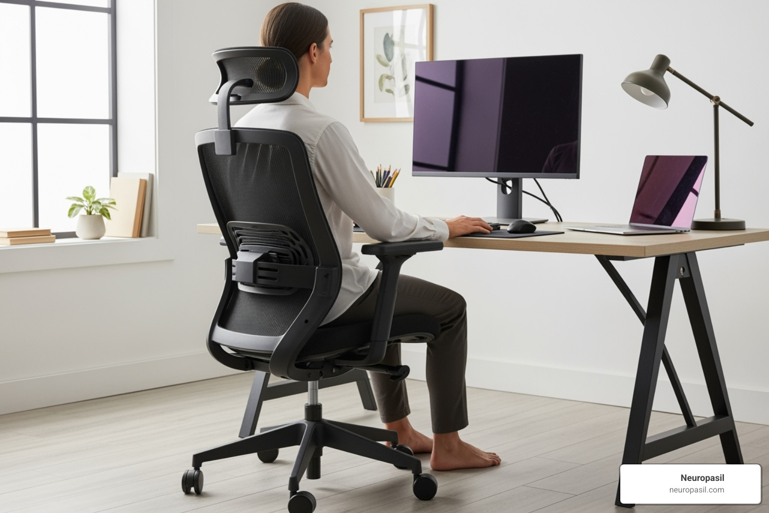 Correct ergonomic sitting posture - how to relieve sciatica