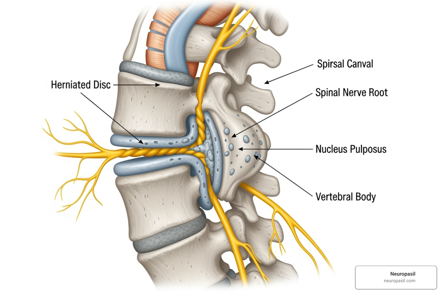 Herniated disc pressing on a spinal nerve root - what does nerve pain feel like in leg