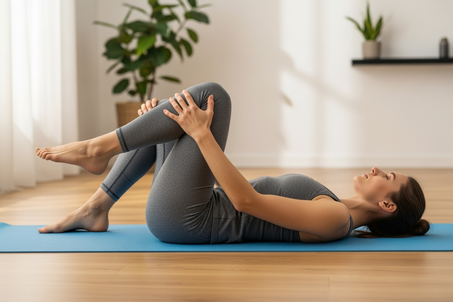 Knee-to-Chest Stretch - how to relieve sciatic nerve pain