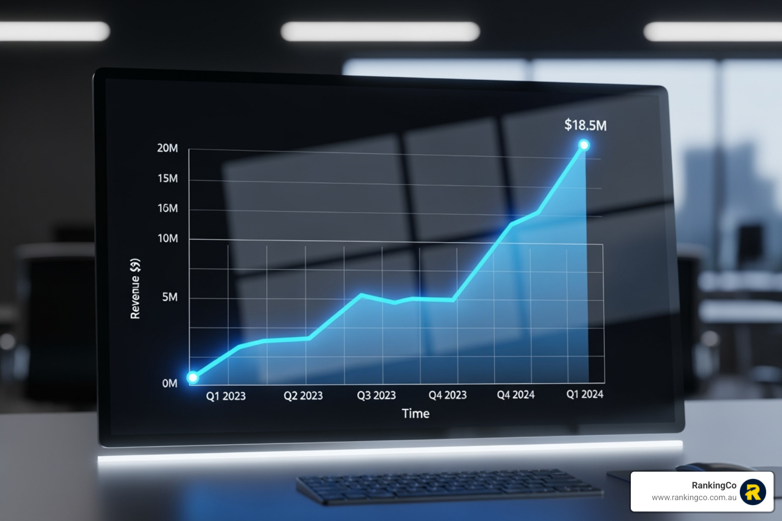 Graph showing rapid traffic growth from a Google Ads campaign launch - Adwords management Brisbane Graph showing rapid traffic growth from a Google Ads campaign launch - Adwords management Brisbane