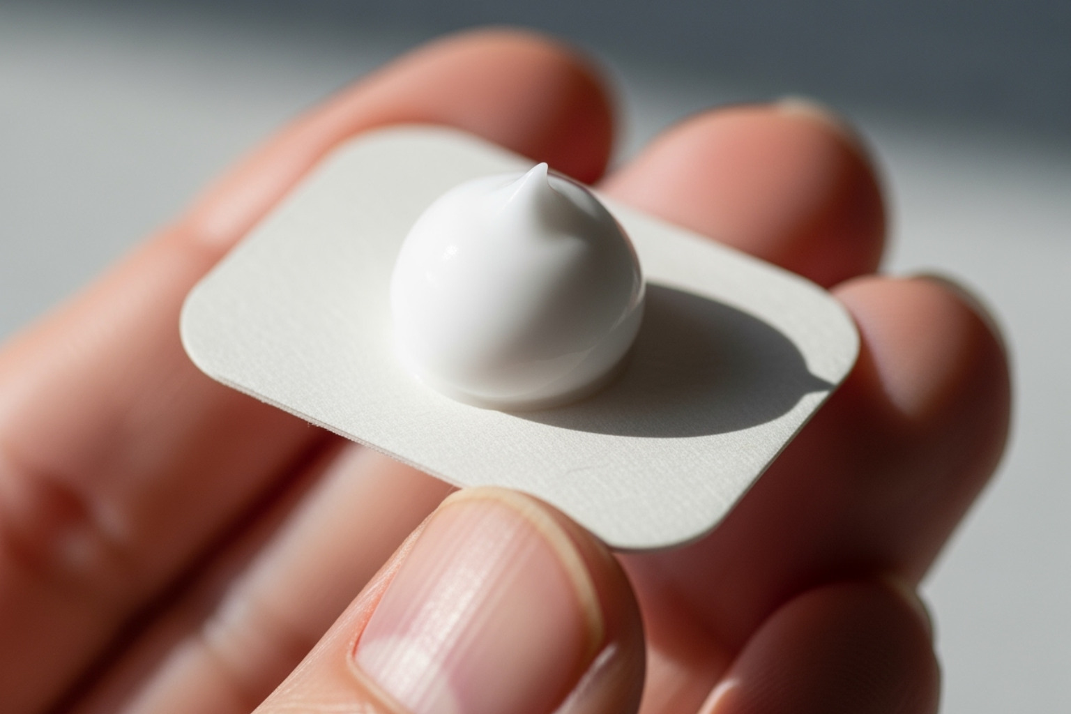 Correct pea-sized amount of cream on a dosing card - best pain reliever cream for arthritis