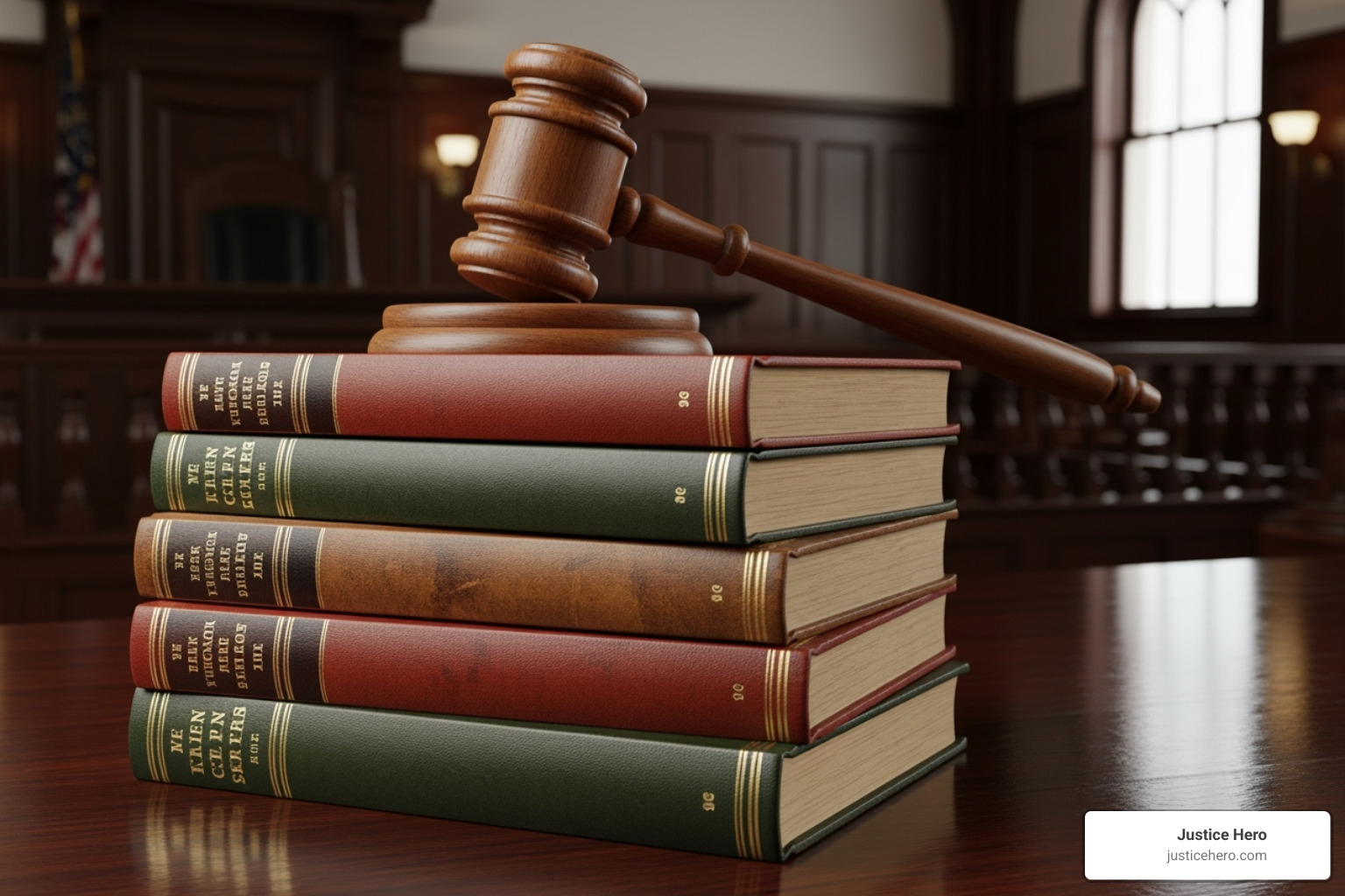 Image of a gavel resting on law books in a courtroom setting - relaxer cancer lawsuit
