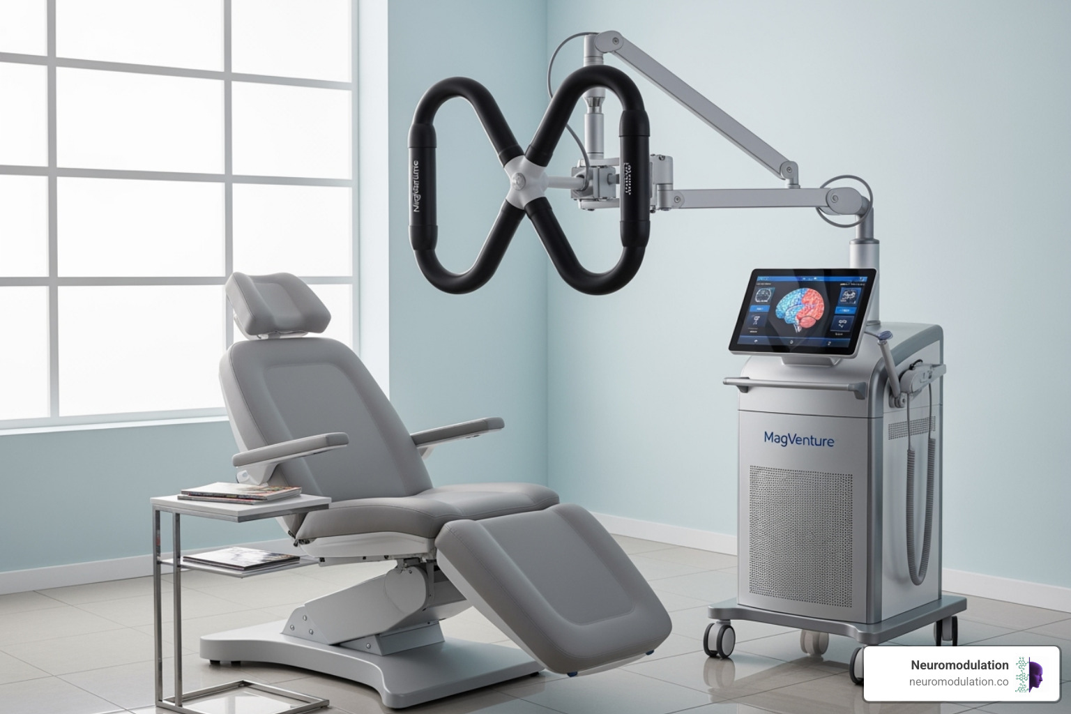 TMS machine and coil - TMS session duration