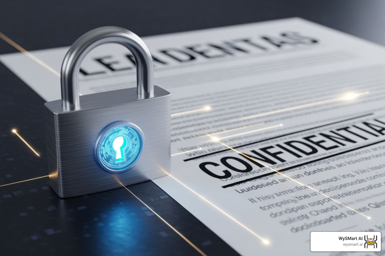 digital lock over a document - AI for legal practice digital lock over a document - AI for legal practice