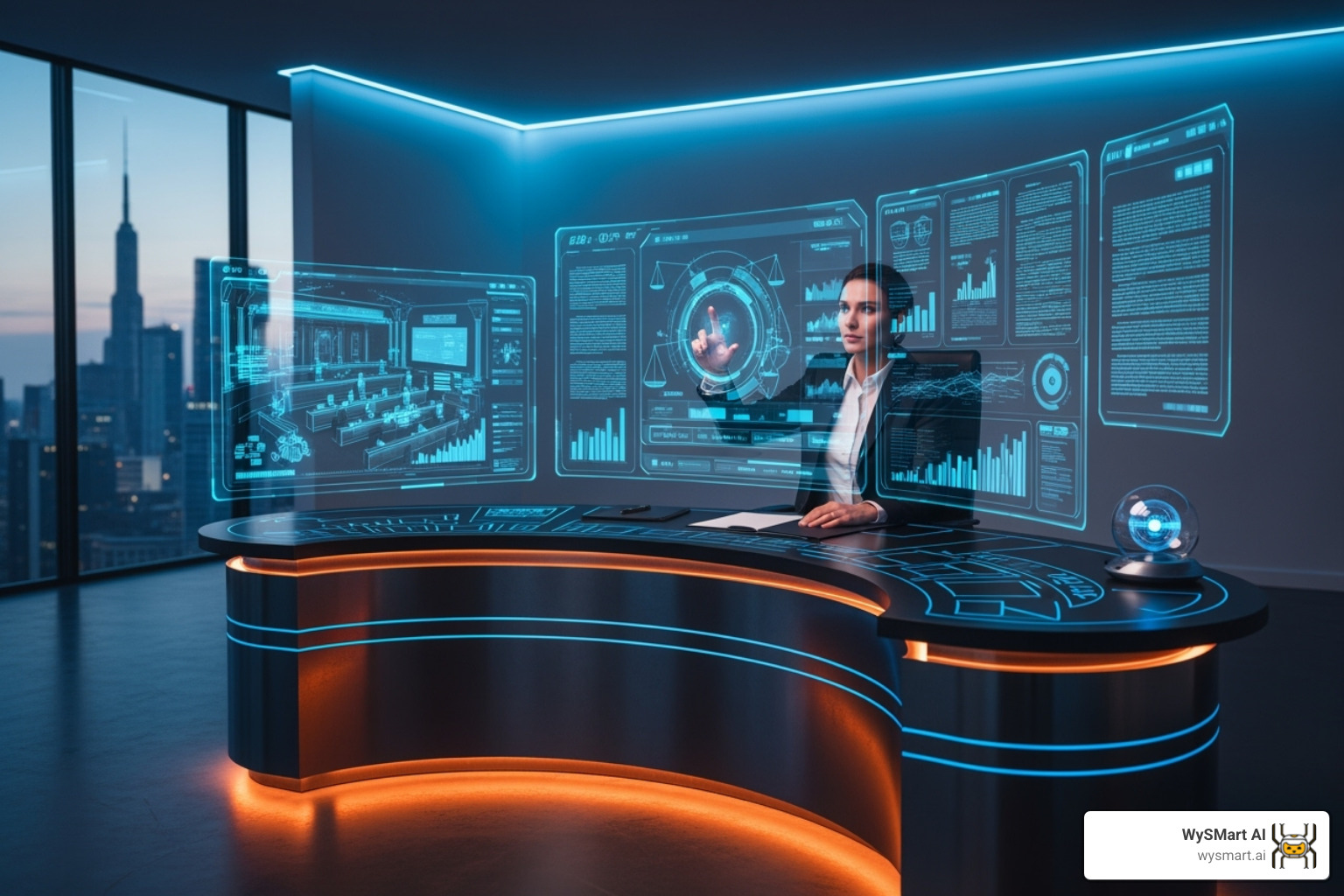 futuristic legal workspace - AI for legal practice futuristic legal workspace - AI for legal practice