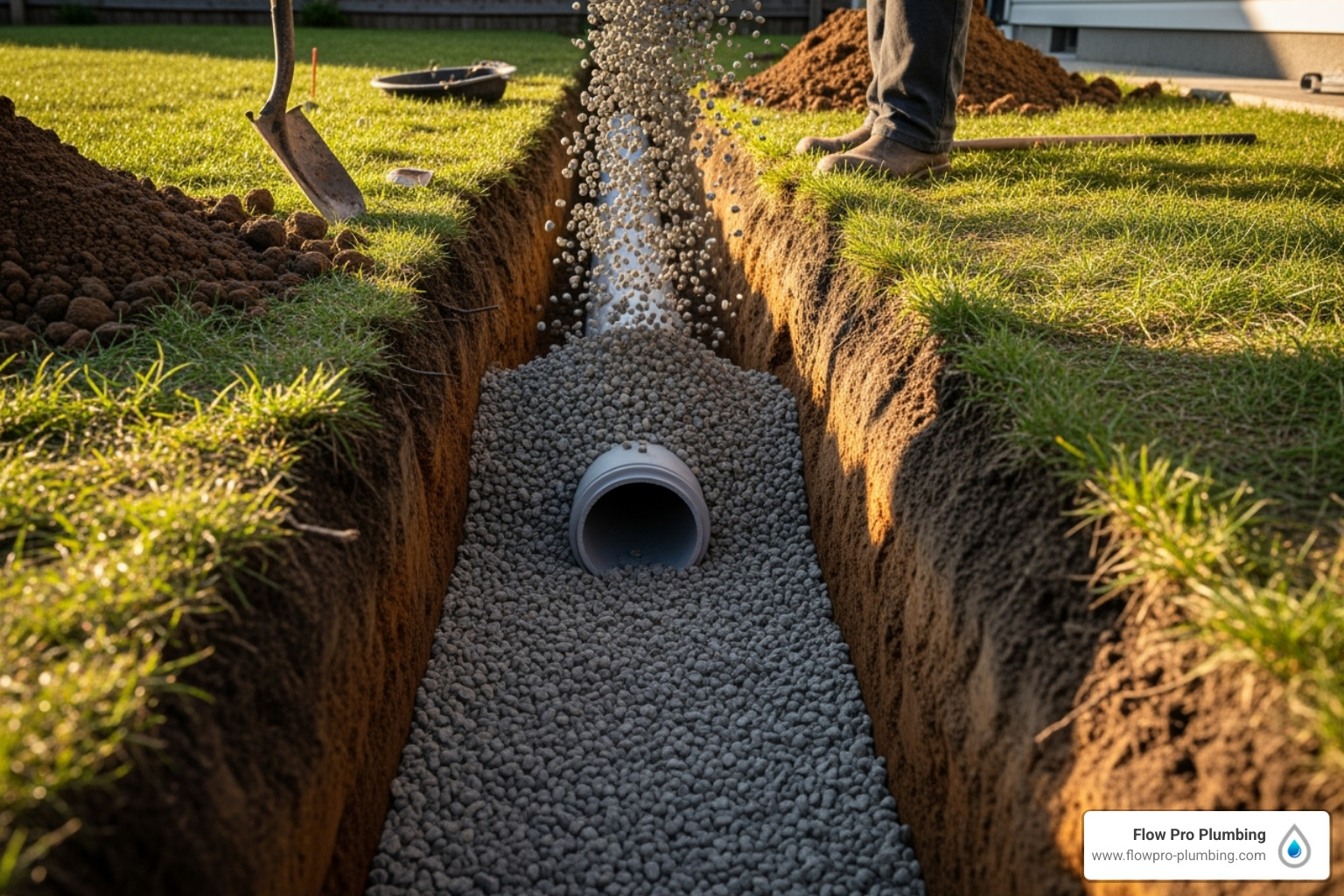 French drain installation - basement flood prevention French drain installation - basement flood prevention
