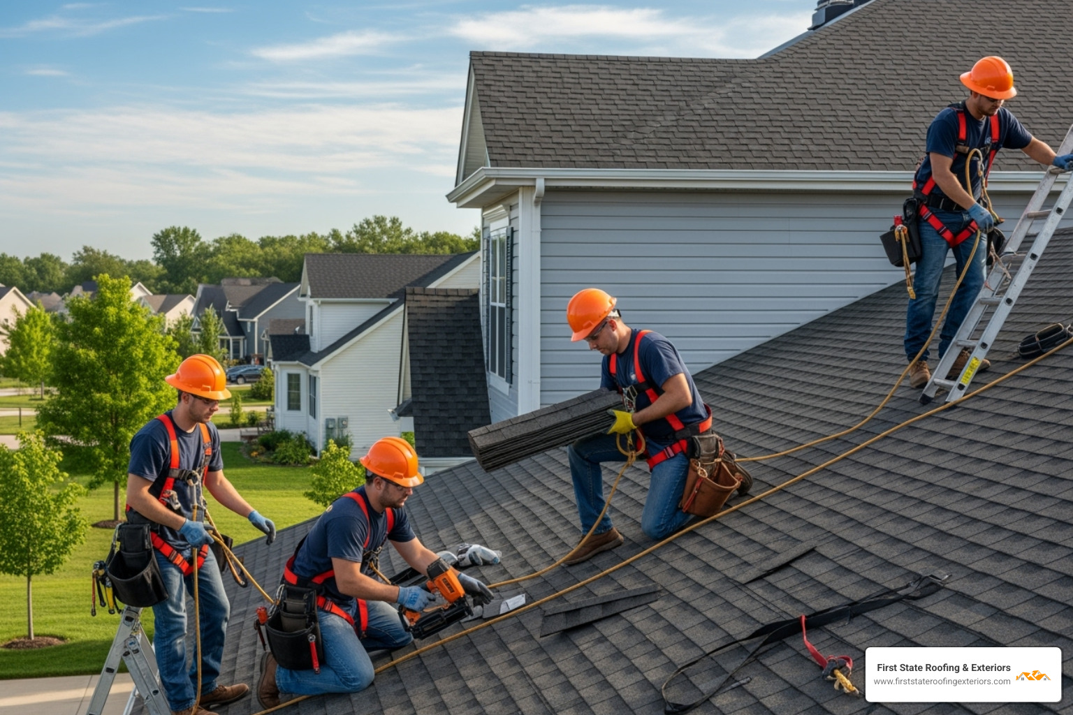 safe roofing practices - tin roof contractors near me