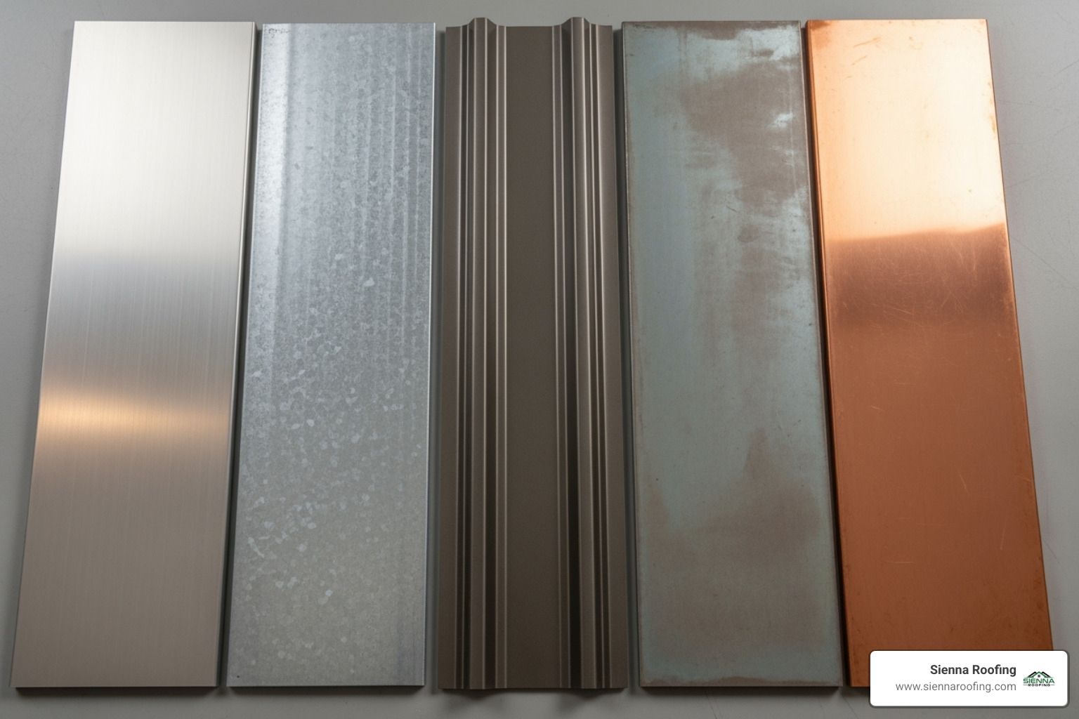 different metal roofing material samples - average cost to tear off and replace roof with metal