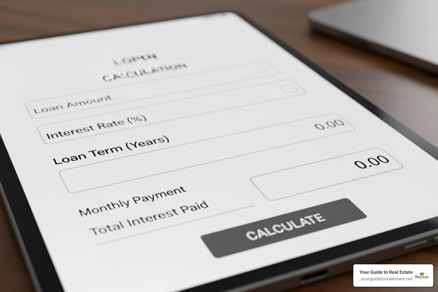 calculator interface with input fields clearly labeled - dscr loan calculator