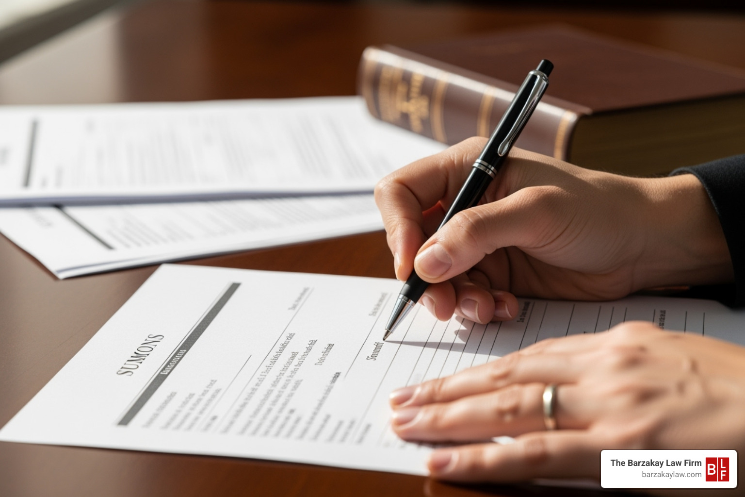 person filling out a court form - how to sue