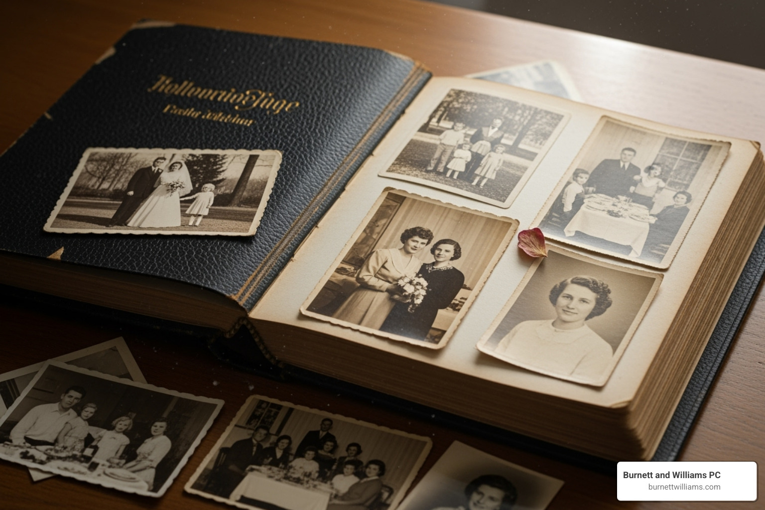 A family photo album, representing cherished memories and the profound loss experienced by survivors - Wrongful death lawsuit A family photo album, representing cherished memories and the profound loss experienced by survivors - Wrongful death lawsuit