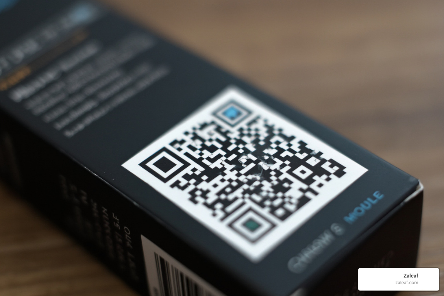 QR code on vape packaging linking to lab results - stress relief vapes