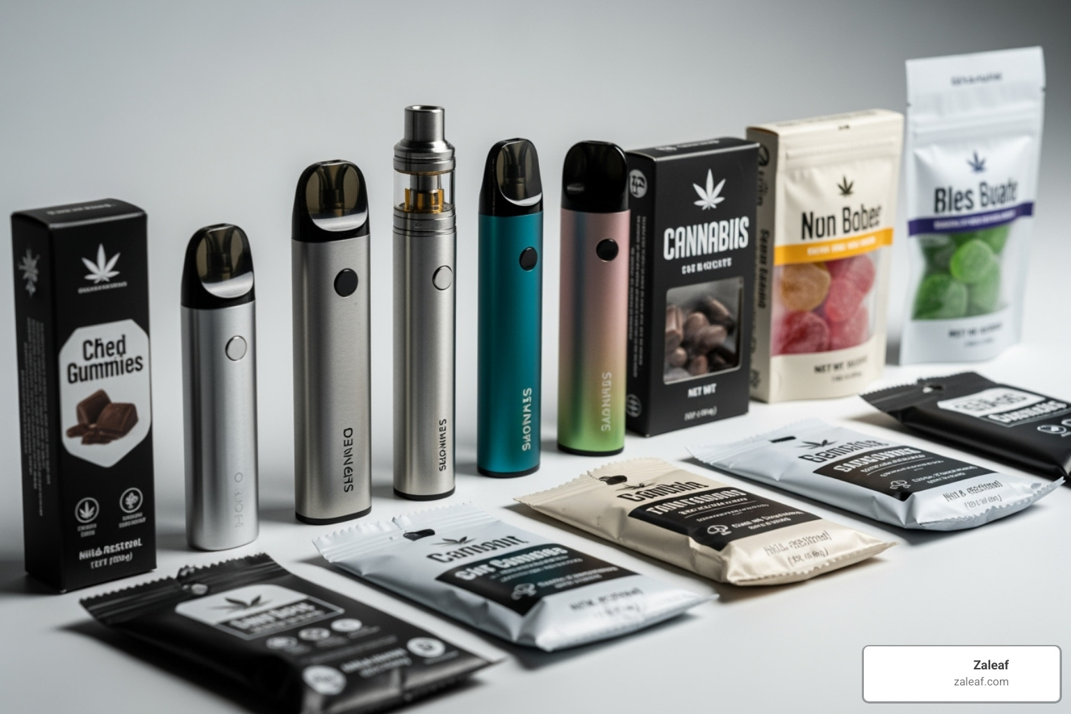 A product line-up of hemp-derived goods - farm bill compliant