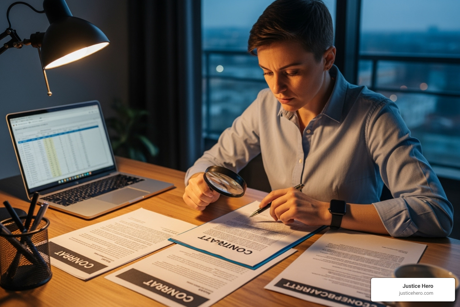 person comparing documents from different companies - pre settlement loan accident person comparing documents from different companies - pre settlement loan accident