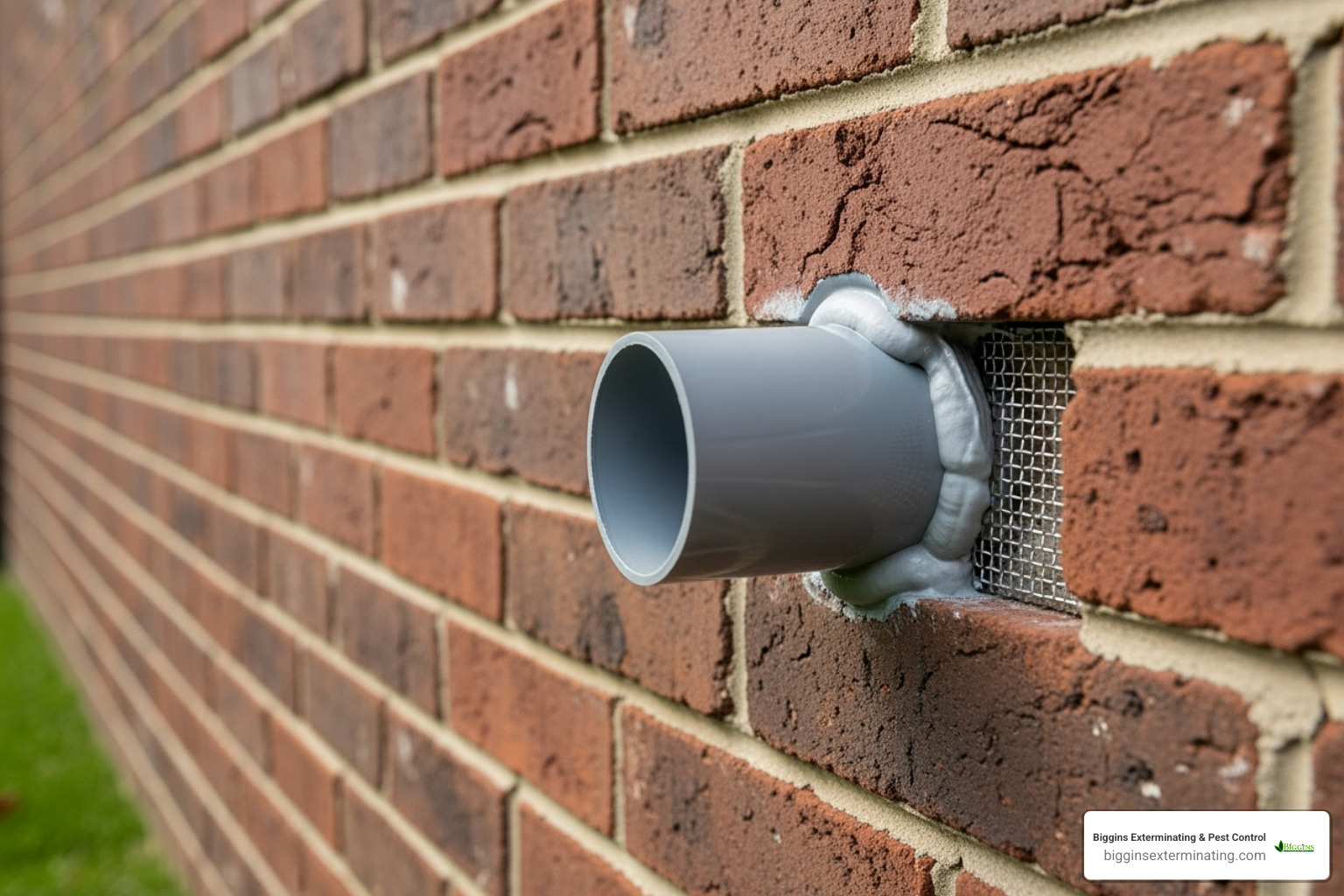 well-sealed exterior pipe entry point - humane rat extermination