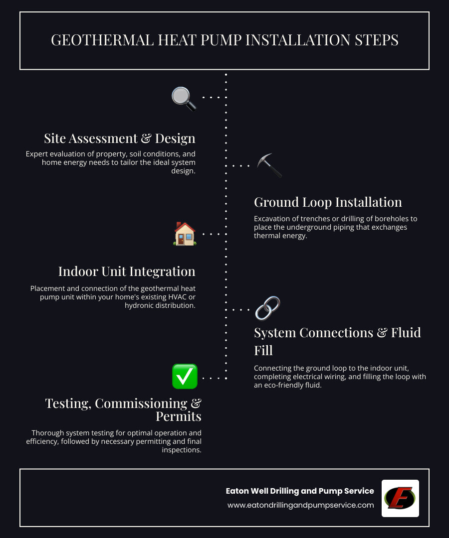 site assessment for geothermal installation - geothermal heat pump installation