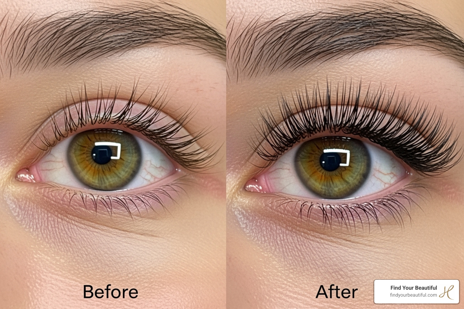 A captivating before and after image showcasing the dramatic improvement of a lash lift and tint. The "before" side shows natural, lighter lashes, while the "after" side features beautifully lifted, darkened, and defined lashes. - lash lift vs perm difference A captivating before and after image showcasing the dramatic improvement of a lash lift and tint. The "before" side shows natural, lighter lashes, while the "after" side features beautifully lifted, darkened, and defined lashes. - lash lift vs perm difference