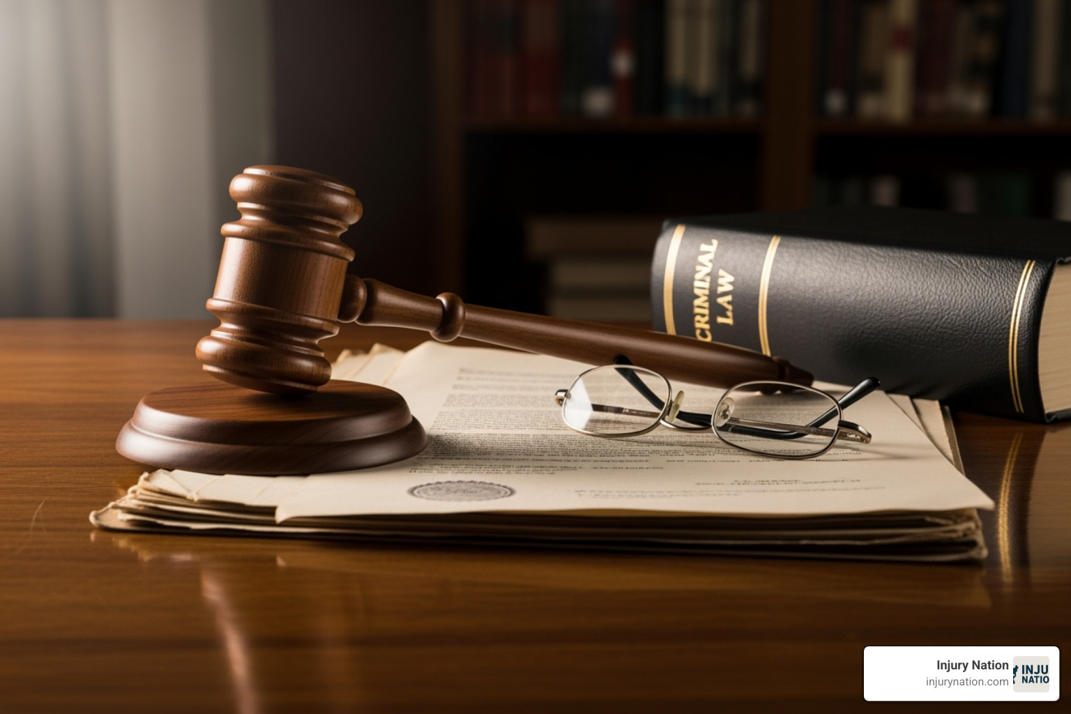 Legal document and a gavel - motorcycle accident attorney