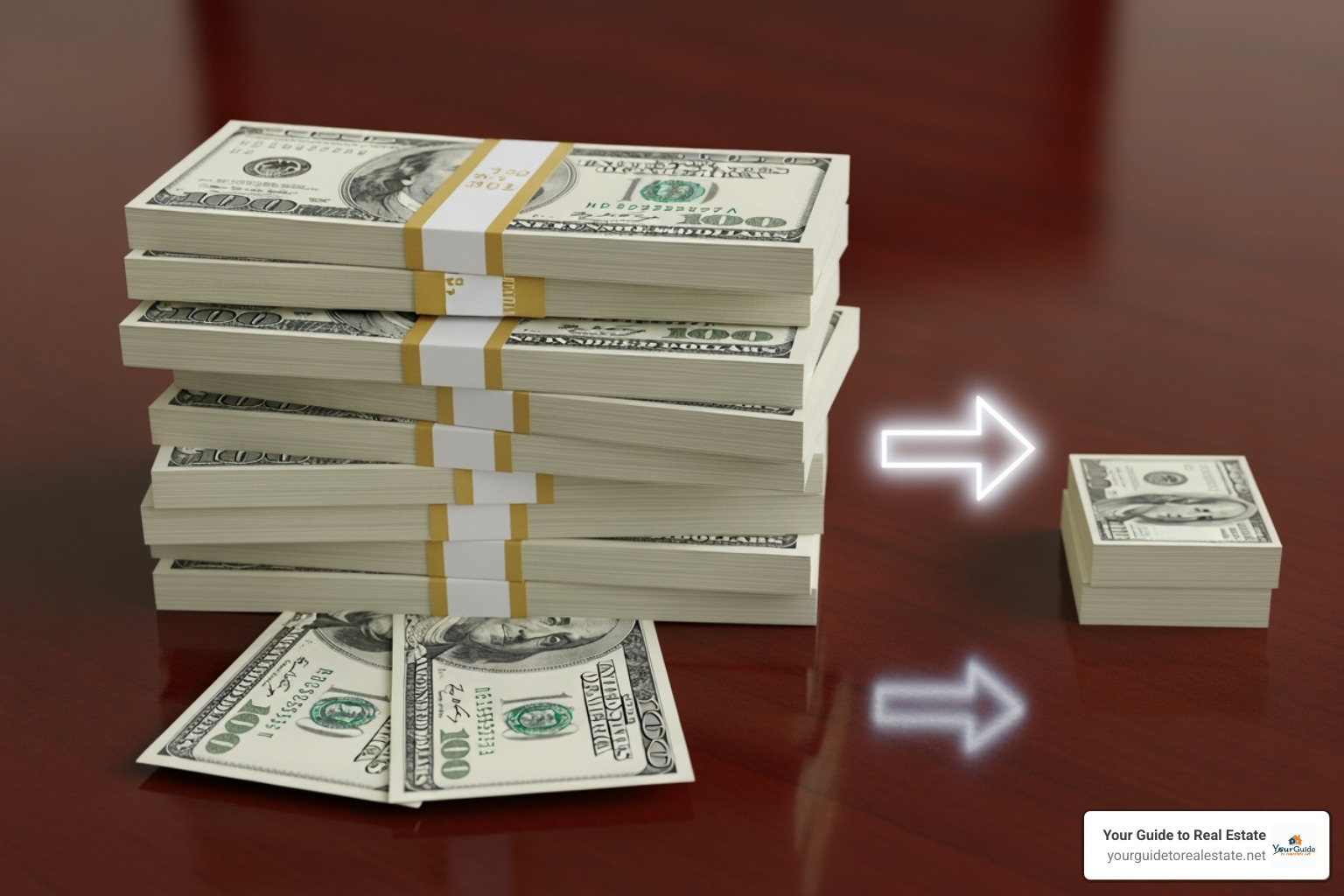 illustrating the difference between a transfer with high fees vs. low fees - 1000 usd to inr