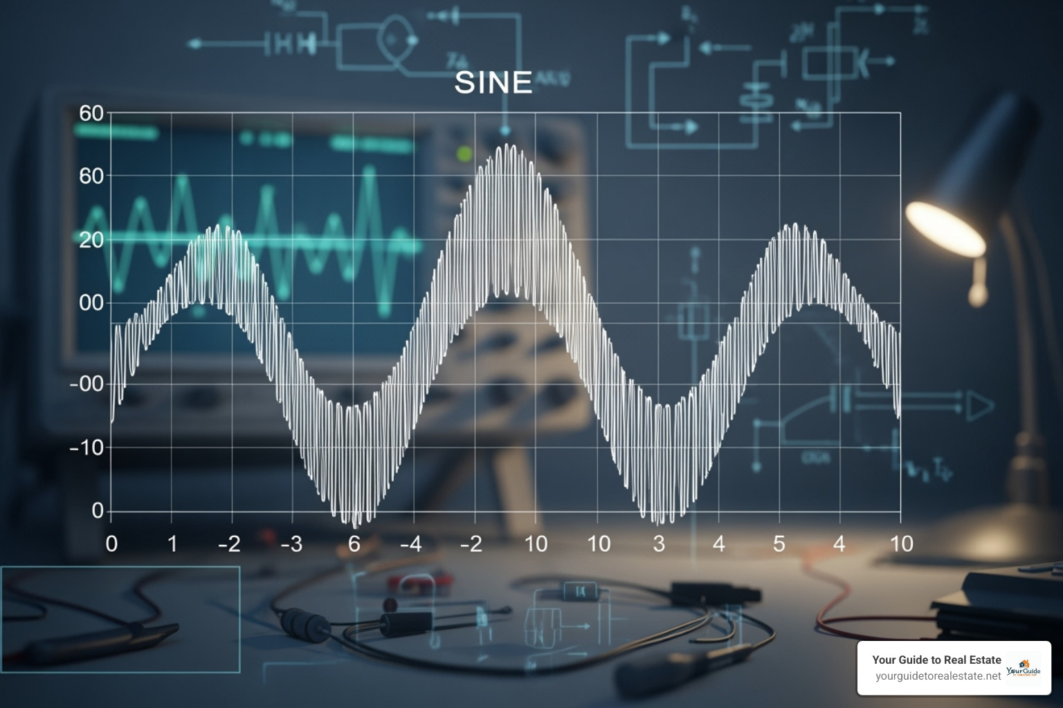Wave patterns in physics or engineering, illustrating how sine and cosine functions derived from the unit circle describe oscillations and periodic phenomena - the unit circle Wave patterns in physics or engineering, illustrating how sine and cosine functions derived from the unit circle describe oscillations and periodic phenomena - the unit circle