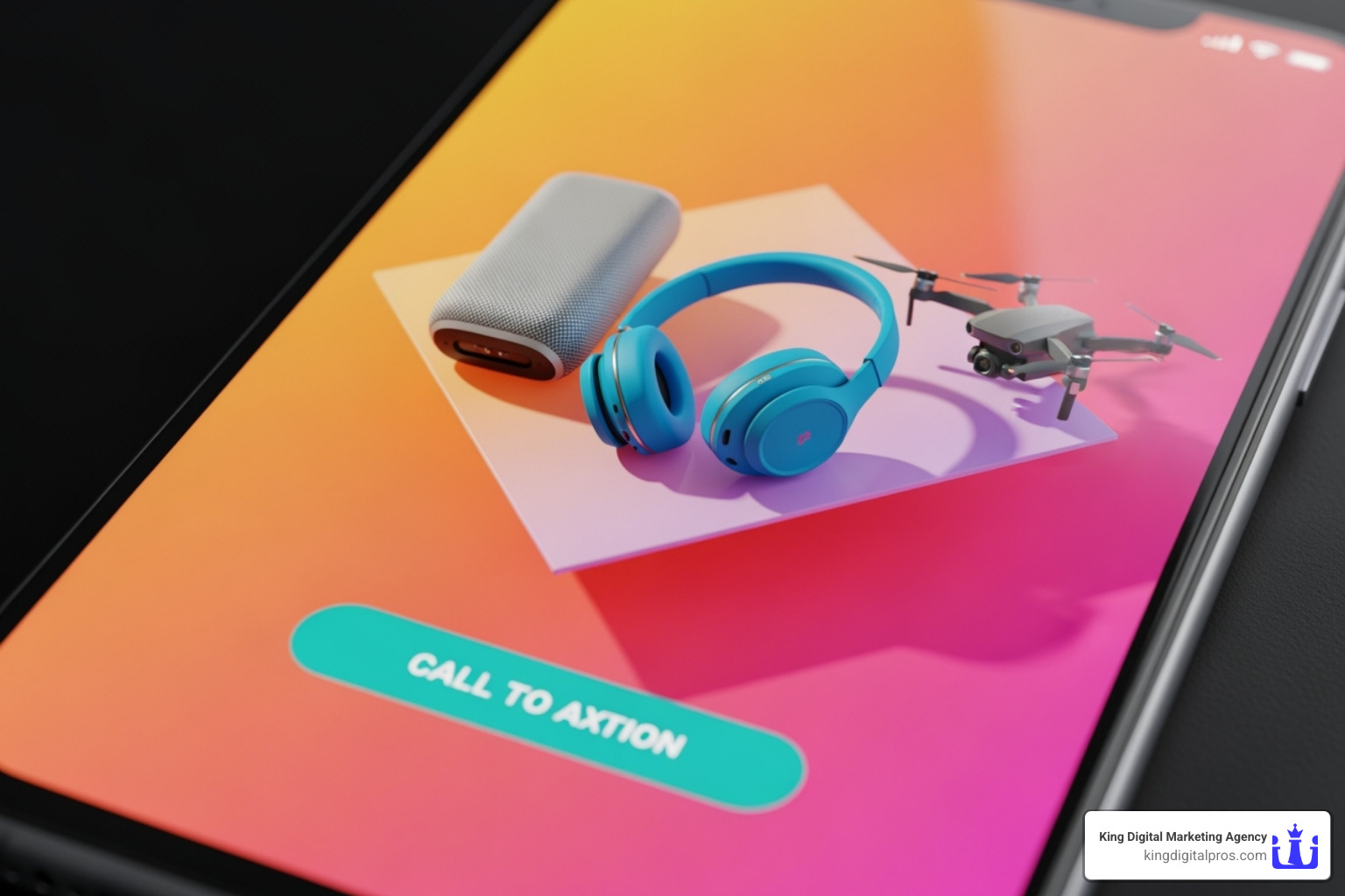 A compelling geofencing ad on a smartphone screen, featuring a clear offer like '25% Off Your Next Purchase!' with a prominent call-to-action button and visually appealing product imagery - Geofencing Marketing